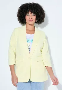 Короткое пальто с длинными рукавами, открытым передом и воротником-лацканом Angel Of Style, Sorbet Yellow