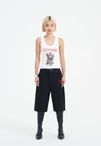 Топ NEW YORK CITY DIAMANTE CROPPED  Ed Hardy, белый