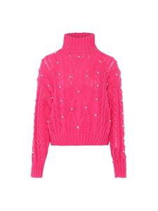 Женский свитер с жемчугом в РОЗОВОМ цвете faina