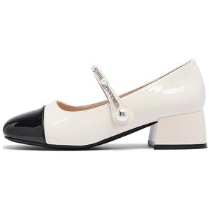 Туфли на высоком каблуке 4,5 см, женские AGSDON, Beige Black[4.5Cm]