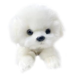 Игрушка имитация собаки породы мальтезе плюшевая кукла высота 18см длина 40см CU MATE C