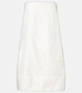 Лидия атласная шелковая мини-юбка Staud, слоновая кость