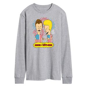 Мужская футболка Beavis And Butthead USA Firework с длинными рукавами Licensed Character