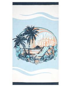 Пляжные полотенца Sun's Out из хлопка, 70 x 40 дюймов IZOD, синий