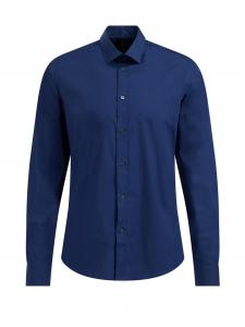 Рубашка узкого кроя на пуговицах We Fashion, ультрамарин синий