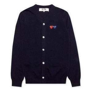 Кардиган COMME des GARCONS PLAY Cardigan With Double Emblems 'Navy' AZ-N058-051-2, темно-синий