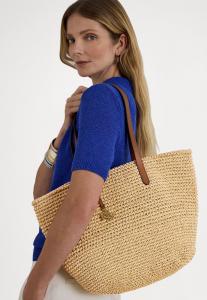 Сумка-шоппер Lauren Ralph Lauren CROCHETED STRAW LARGE LAINEY TOTE BAG, Natural/Lauren Tan/Light Brown