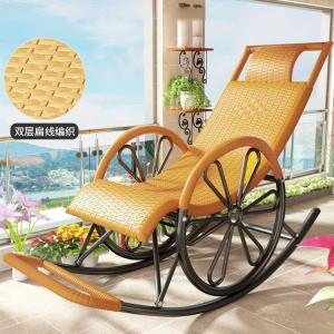 Fantasy Кресло-качалка из ротанга с колесиками, двойной слой, золото