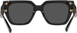 Женские солнцезащитные очки Versace, черная оправа, темно-серые линзы, 53 мм, Black