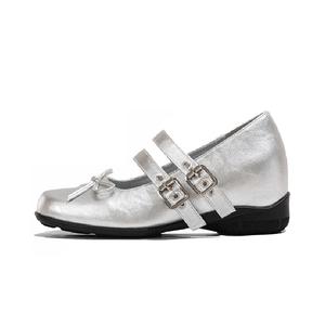 Туфли Мэри Джейн женские серебристые Old Meow, Silver