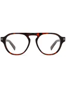 Очки в оправе черепаховой расцветки Zegna, красный