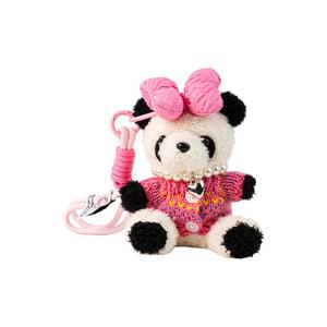 Свитер милый, коллекция в милом стиле, подвеска плюшевая с пандами и бантиком, высота 13 см, длина 6 см X3COMMUNE, розовый