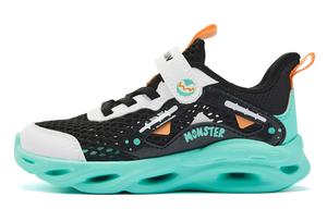 Детские кроссовки PS Low-top черные/зеленые Qiaodan, черный/зеленый