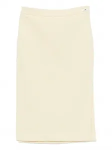 Декорированная твидовая юбка Elisabetta Franchi, желтый