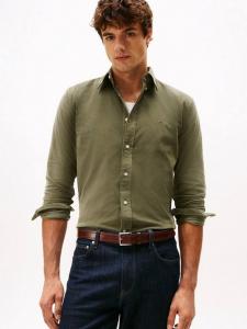 Хлопковая рубашка Regular Fit из вельвета Tommy Hilfiger, Battle Green