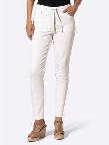 Джинсы с пятью карманами цвета экрю Heine