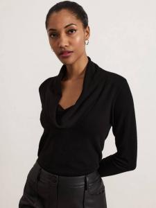 Топ Lottie с воротником-хомут из трикотажа Phase Eight, Black