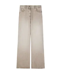 Широкие джинсы Delavã цвета слоновой кости для женщин Patrizia Pepe, бежевый