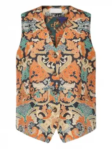 Жилет с геометрическим узором Pierre-Louis Mascia, оранжевый