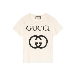 Футболка Oversize с переплетением G GUCCI, Ecru