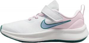 Кроссовки для гимнастики Nike Star Runner 3 (PSV), унисекс, детские, белый/розовый