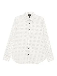 Рубашка с длинными рукавами и логотипом EMPORIO ARMANI, нейтральный