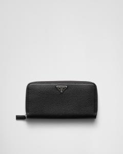 Кожаный кошелек Prada, черный