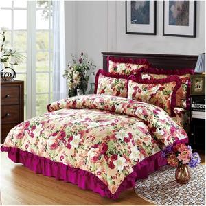 Generic Комплект постельного белья из хлопка со стеганым покрывалом