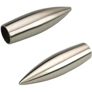 Наконечники для карниза Liedeco «Пуля», (комплект, 2 шт.), для карнизов Ø 16 мм, цвет edelstahlfarben