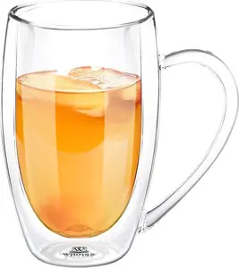 Кружка Wilmax с двойными стенками из термостеклянного стекла 400 мл WL-888741/A Wilmax England