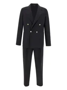 Двубортный костюм с заостренными лацканами Briglia 1949, черный