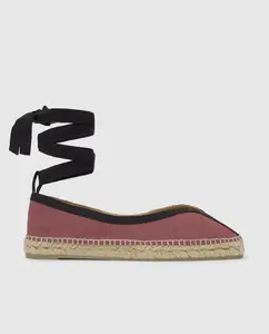 Женские эспадрильи Касильда выходит замуж Кана из льна с застежкой на лентах Castañer, бордовый