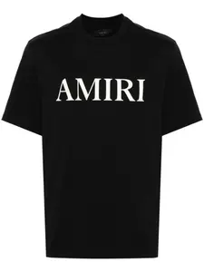 Футболка с прорезиненным логотипом AMIRI, черный