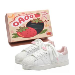 OAOQ Усиленные амортизацией, износостойкие, легкие и дышащие лоу-топ скейтборд кроссовки унисекс розовые (усовершенствованная версия с аксессуарами)