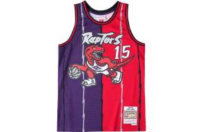 Винс Картер, НБА, «Торонто Рэпторс», майка Swingman 1998 года Mitchell Ness, красный фиолетовый
