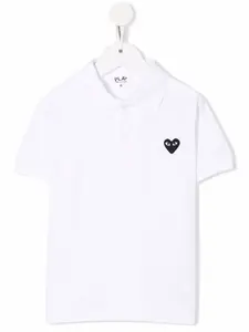 Рубашка поло с нашивкой Comme Des Garçons Play Kids, белый