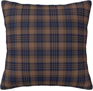 Paruiny Декоративная наволочка квадратная тартан обратимый чехол White