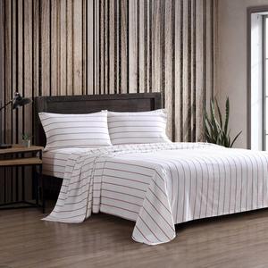 Комплект постельного белья Eddie Bauer для двуспальной кровати, из хлопковой фланели, с соответствующими наволочками, с начесом для дополнительной мягкости, с глубокими карманами, сертифицирован Oeko-Tex (Cooper Falls Red), Cooper Falls Red