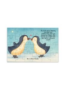 Mr. & Mrs. Panda Дизайн пазла «Пингвин любви» с надписью белого цвета