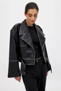 Куртка из искусственной кожи Na-Kd, Black