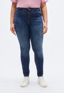 Джинсы carpower средней посадки с эффектом пуш-ап, узкий крой Only Carmakoma, Dark Blue Denim