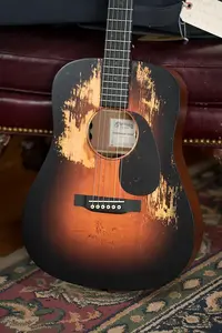 Гитара Martin D Jr E Streetlegend Burst Spruce/Sapele с эффектом старения Dreadnought с электроникой Martin #2363