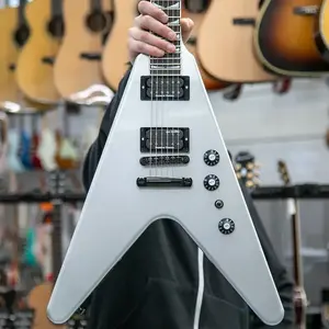 GIBSON Dave Mustaine Signature Flying V EXP Серебристый Металлик