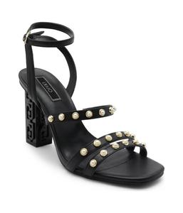 Кожаные сандалии с колонкой Liu Jo, черный