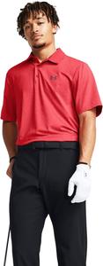 Under Armour Playoff 3.0 Coral Jacquard мужская поло для гольфа, Red Solstice