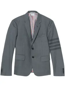 Пиджак с 4 полосками на рукаве THOM BROWNE, серый