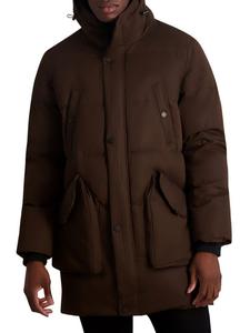 Пуховая парка с капюшоном Karl Lagerfeld Paris, коричневый