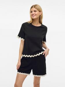 Футболка Vila, черный/бежевый