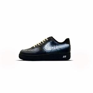 Nike Кроссовки для скейтбординга Air Force 1 с антискользящей амортизацией, износостойкие, низкие, унисекс, черные, синие, белые