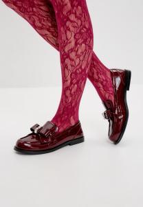 Слипоны LOAFERS – BOW DETAIL CLASSIC STYLE Cesare Gaspari, бургундия